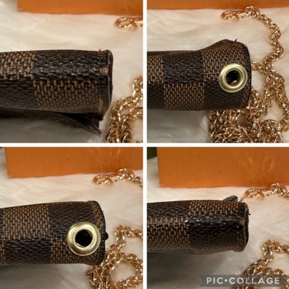 Louis Vuitton damier ebene sarah wallet on chain - Picture 5 of 7